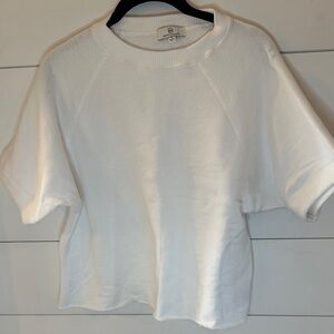 AG Adriano Goldschmied White Knit Top size S EUC